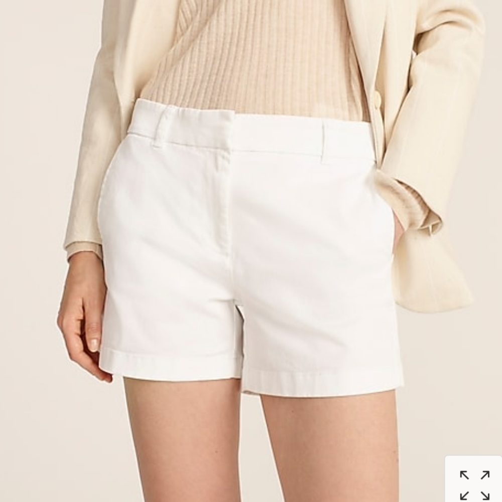 J. Crew 4" Chino Short White